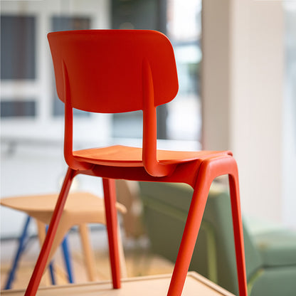 Sutton Chairs One Piece Polypropylene Terracotta Back View Close Up