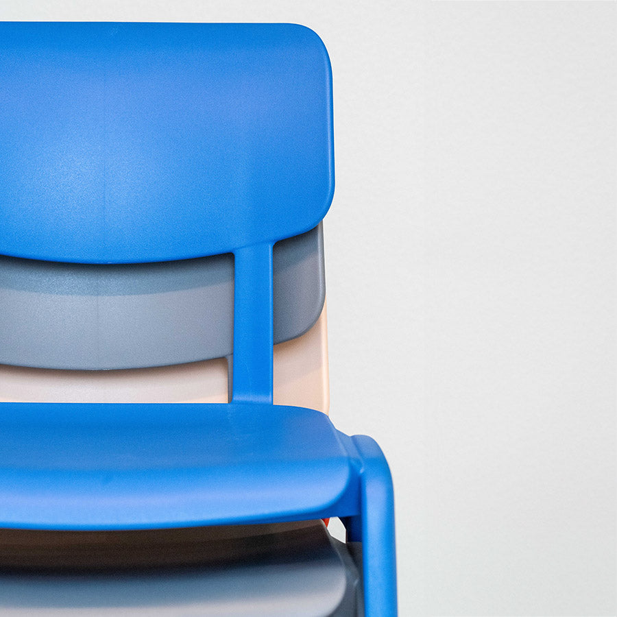 Sutton Stacking Chairs One Piece Polypropylene Close Up of Back and Seat