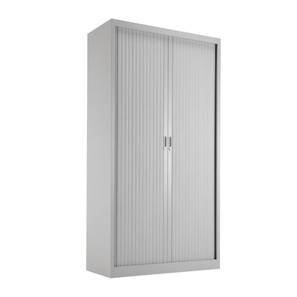 TALOS STEEL OPEN TAMBOUR CUPBOARD H1950mm GREY