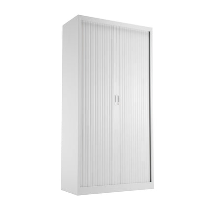 TALOS STEEL OPEN TAMBOUR CUPBOARD H1950mm WHITE
