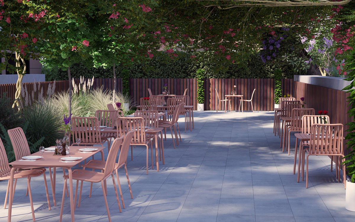 TC Group Breeze Outdoor Seating Brick Dust Lifestyle Image