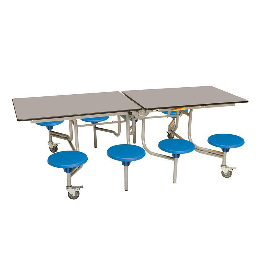 Rectangular Mobile Folding Table with 8 Seats