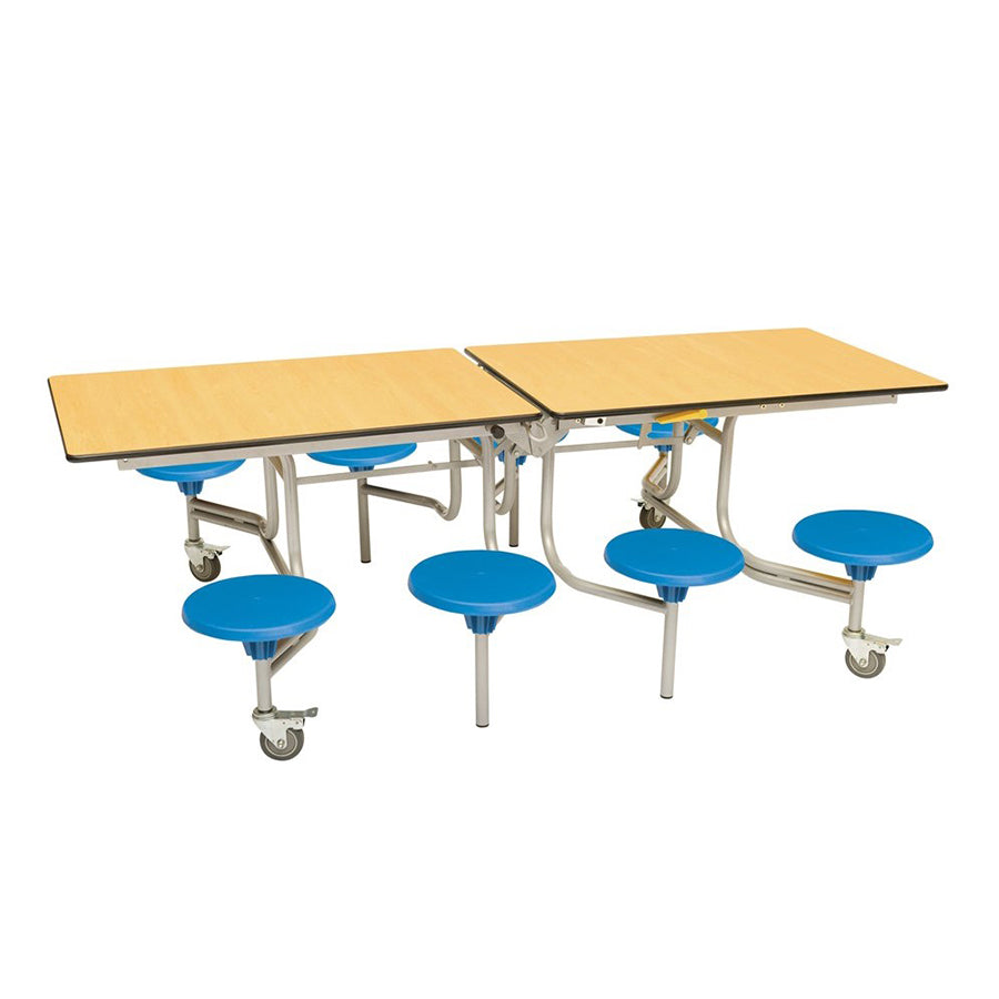 Rectangular Mobile Folding Table with 8 Seats
