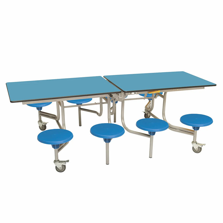 Rectangular Mobile Folding Table with 8 Seats
