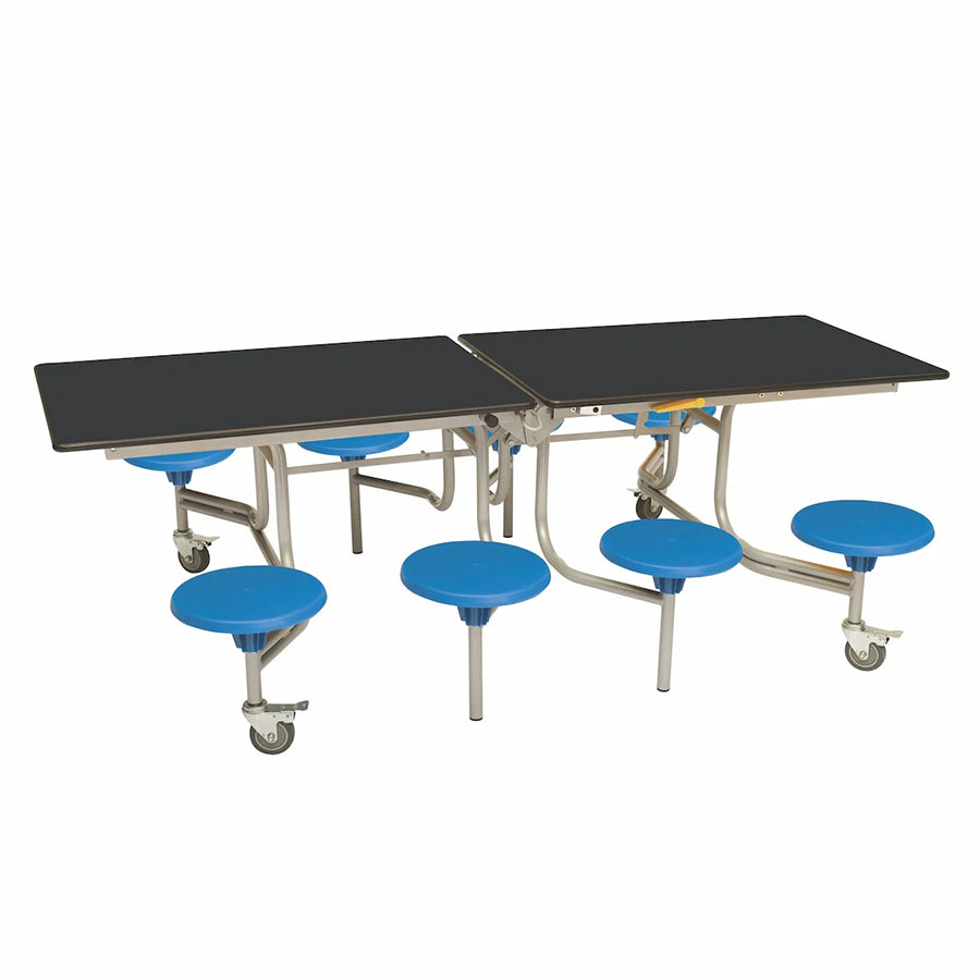 Rectangular Mobile Folding Table with 8 Seats