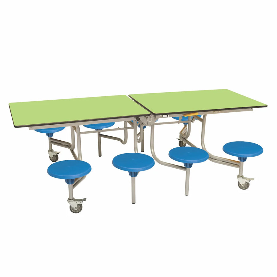 Rectangular Mobile Folding Table with 8 Seats