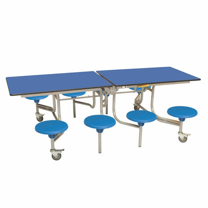 Rectangular Mobile Folding Table with 8 Seats