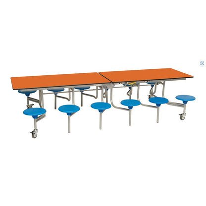 Rectangular Mobile Folding Table with 12 Seats