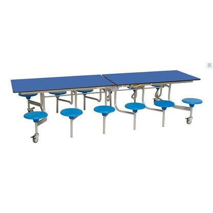 Rectangular Mobile Folding Table with 12 Seats