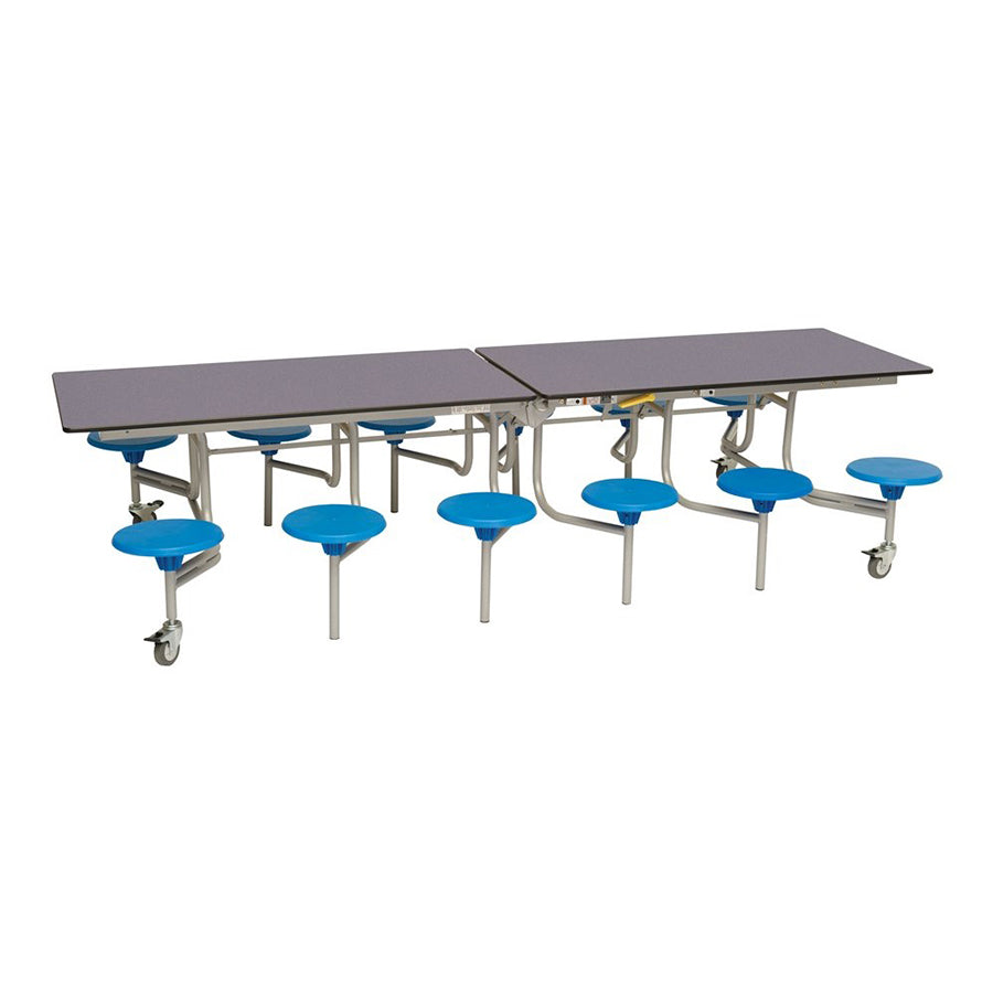 Rectangular Mobile Folding Table with 12 Seats