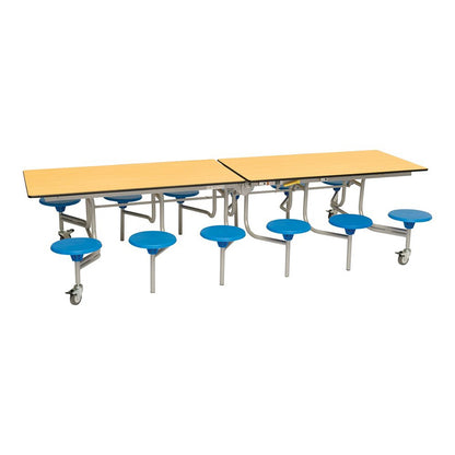 Rectangular Mobile Folding Table with 12 Seats