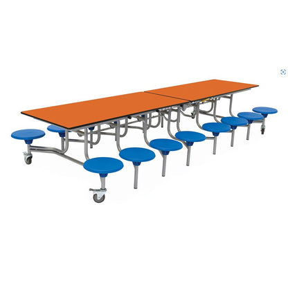 Rectangular Mobile Folding Table with 16 Seats