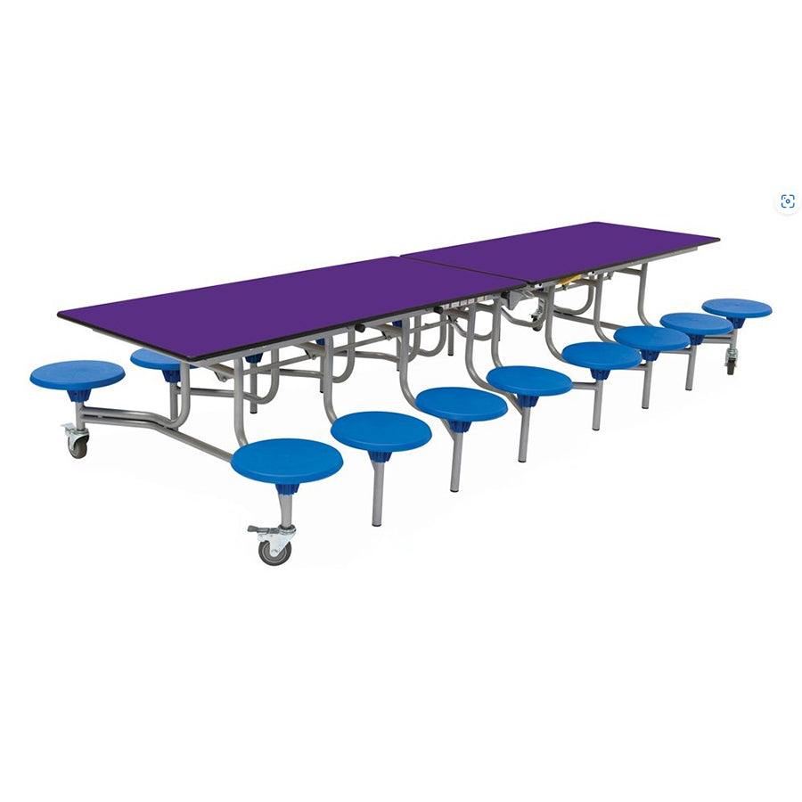 Rectangular Mobile Folding Table with 16 Seats