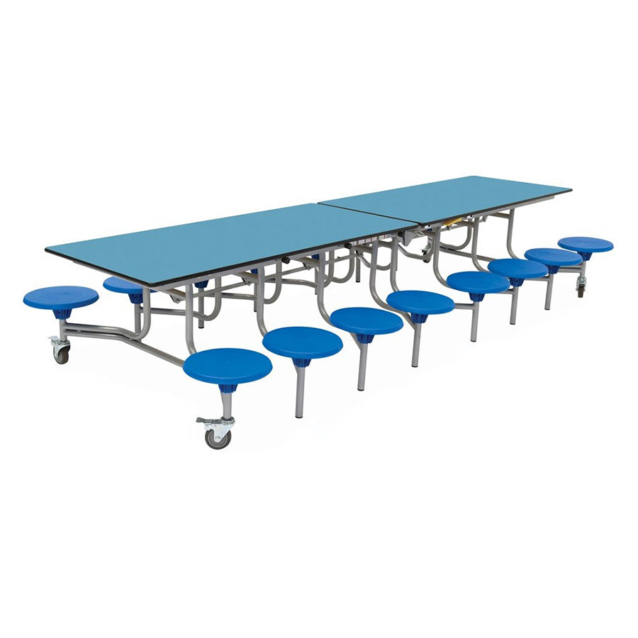 Rectangular Mobile Folding Table with 16 Seats