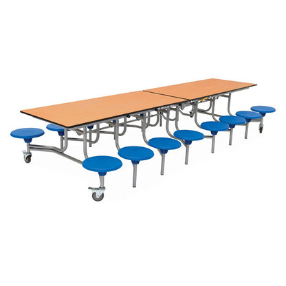 Rectangular Mobile Folding Table with 16 Seats