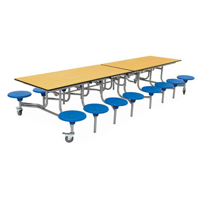 Rectangular Mobile Folding Table with 16 Seats