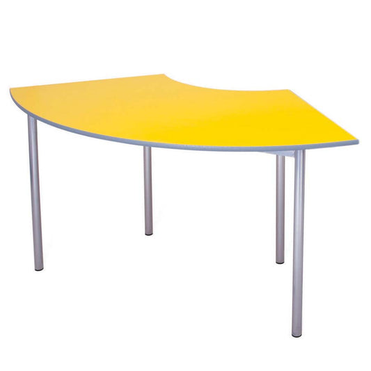 Cogent Classroom Table 1490x600 Curve Textured PU Edge