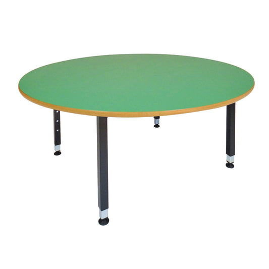 Morleys Fully Welded Height Adjustable Classroom Table dia.1100 Circular MDF Edge