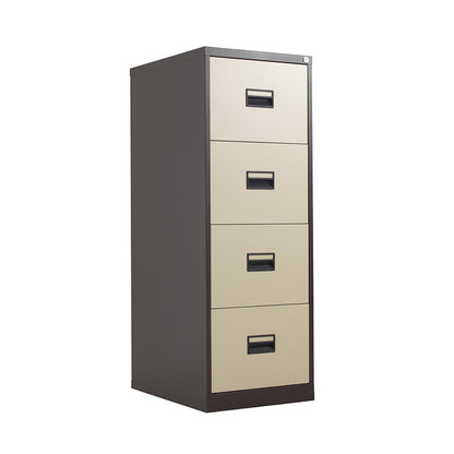 Talos Steel Filing Cabinet 4 drawer Coffee Cream