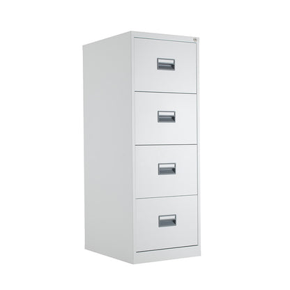 Talos Steel Filing Cabinet 4 drawer white