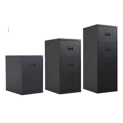 Talos Steel Filing Cabinets 2, 3 and 4 drawer Black
