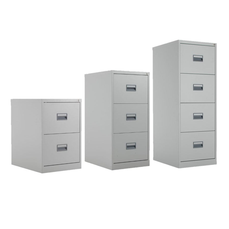Talos Steel Filing Cabinets 2, 3 and 4 drawer Grey