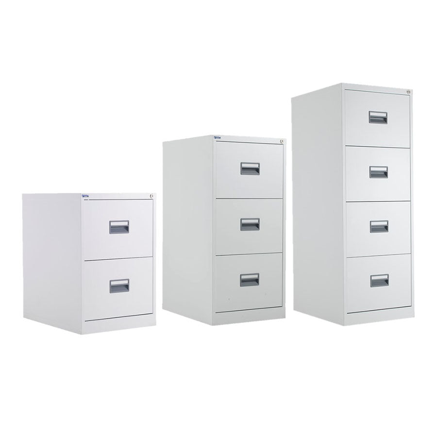 Talos Steel Filing Cabinets 2, 3 and 4 drawer white
