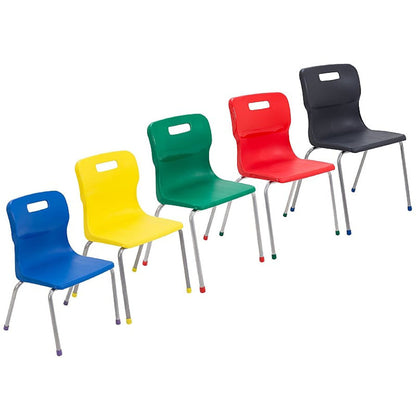Titan 4 Leg Chair with Steel Frame and Polypropylene Seat in Different Heights