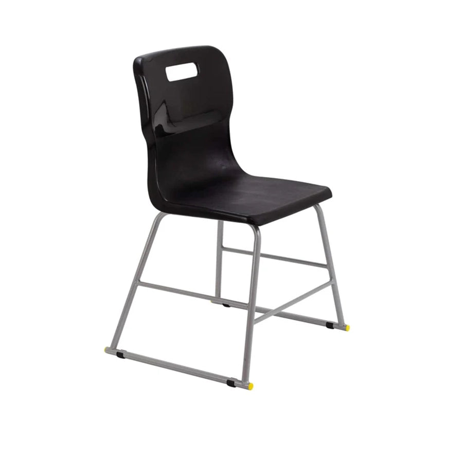 Titan High Chair Steel Frame and Polypropylene Seat Black SH460mm