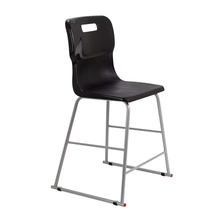 Titan High Chair Steel Frame and Polypropylene Seat Black SH570mm