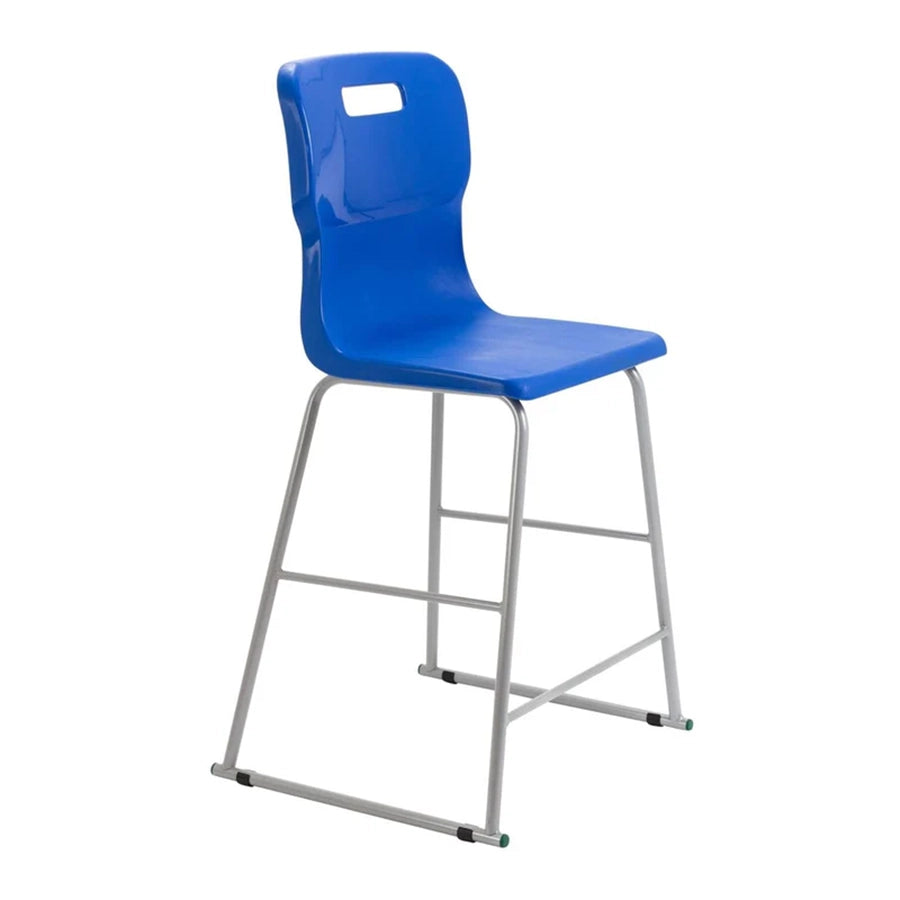 Titan High Chair Steel Frame and Polypropylene Seat Blue SH570mm