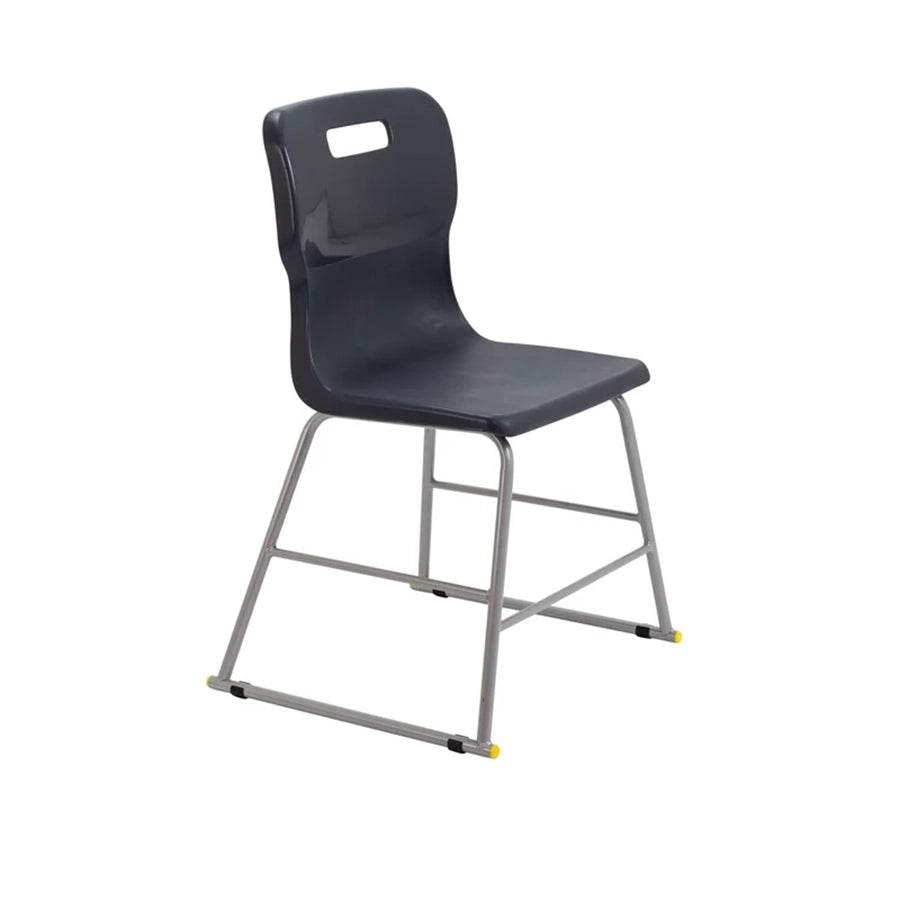 Titan High Chair Steel Frame and Polypropylene Seat Charcoal SH460mm