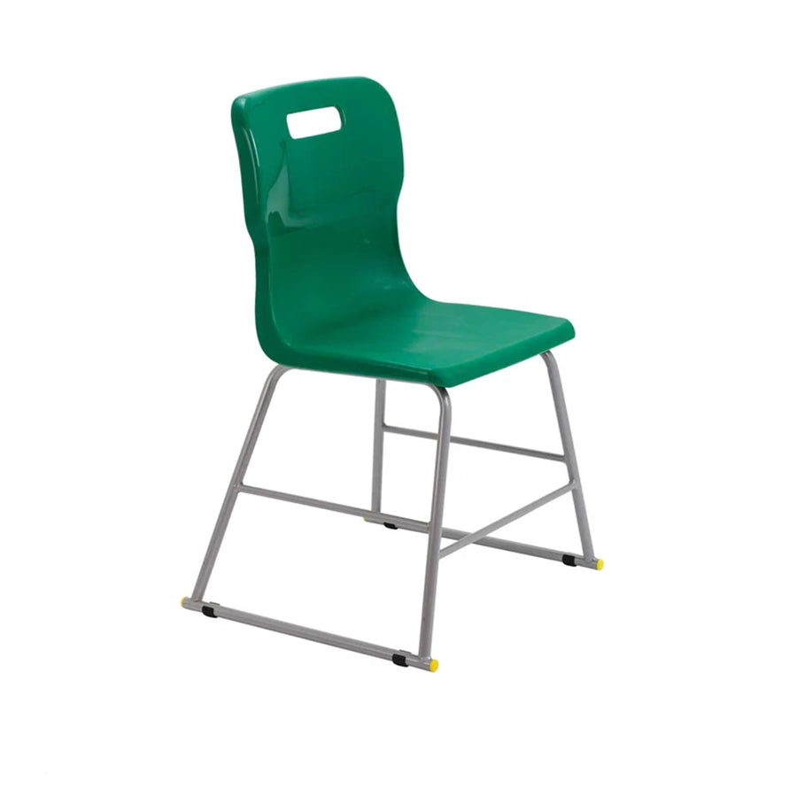 Titan High Chair Steel Frame and Polypropylene Seat Green SH460mm