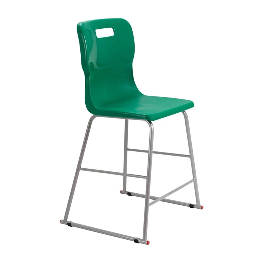 Titan High Chair Steel Frame and Polypropylene Seat Green SH570mm