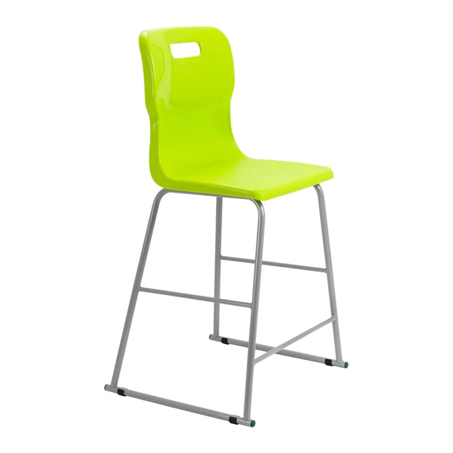 Titan High Chair Steel Frame and Polypropylene Seat Lime Green S570mm