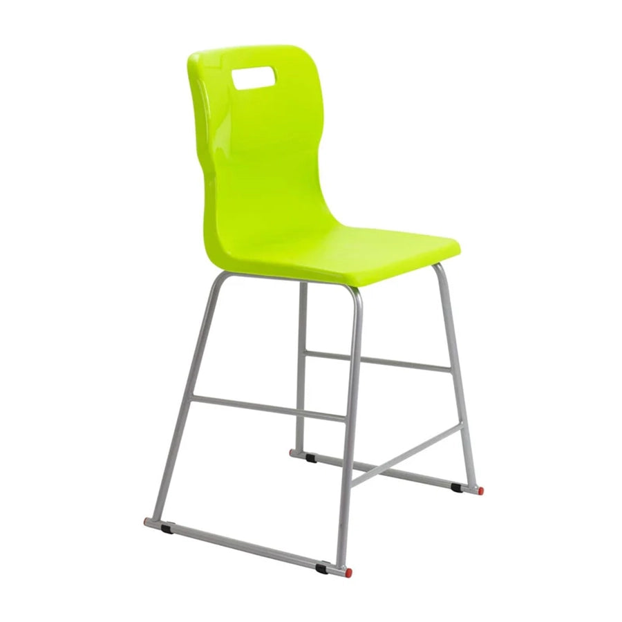 Titan High Chair Steel Frame and Polypropylene Seat Lime Green S615mm