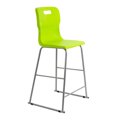 Titan High Chair Steel Frame and Polypropylene Seat Lime Green S690mm