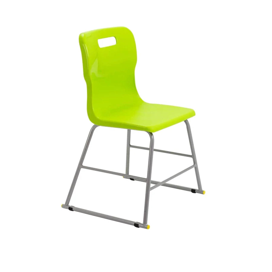 Titan High Chair Steel Frame and Polypropylene Seat Lime Green SH460mm