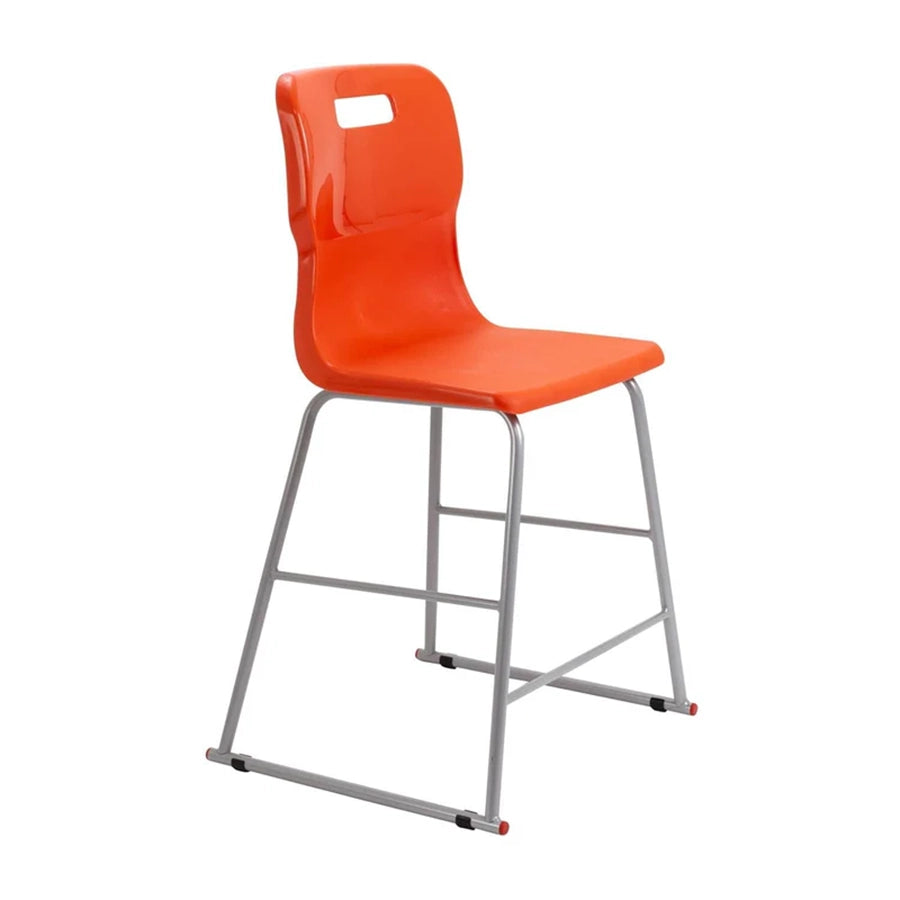 Titan High Chair Steel Frame and Polypropylene Seat Orange SH570mm