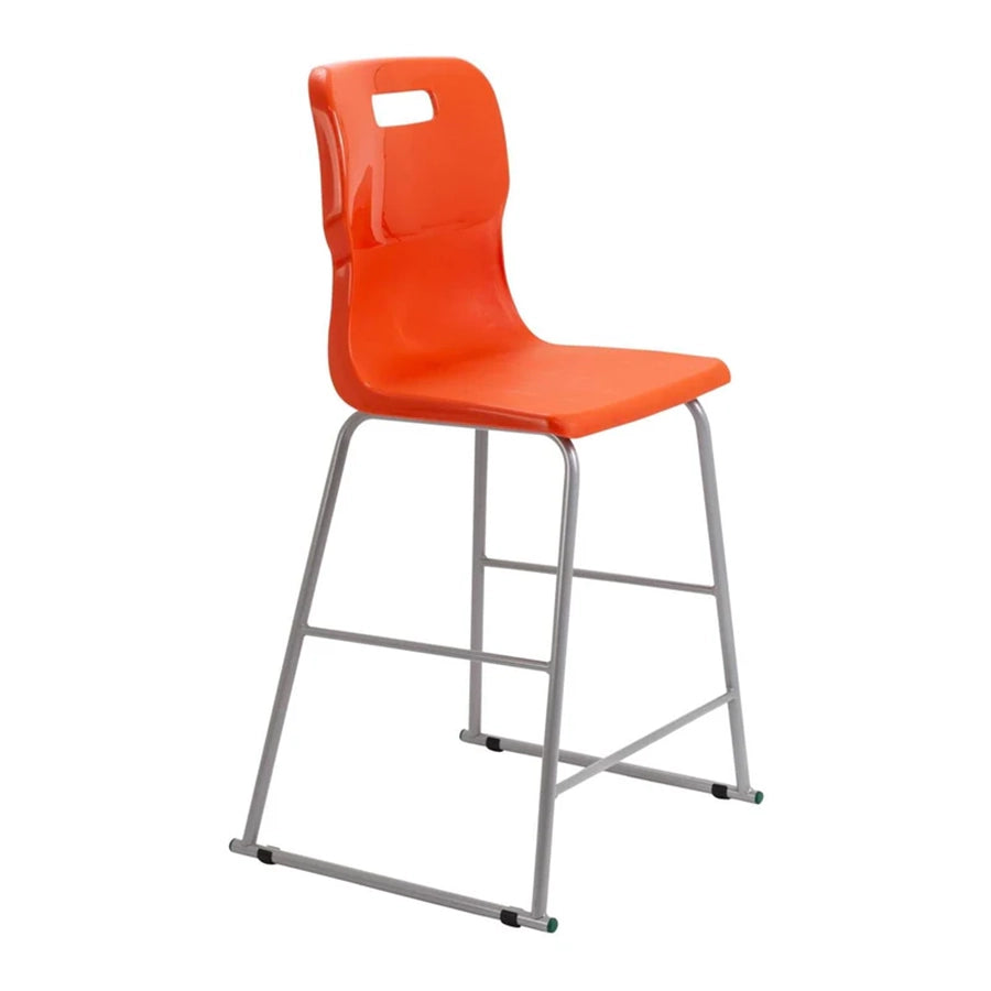 Titan High Chair Steel Frame and Polypropylene Seat Orange SH615mm