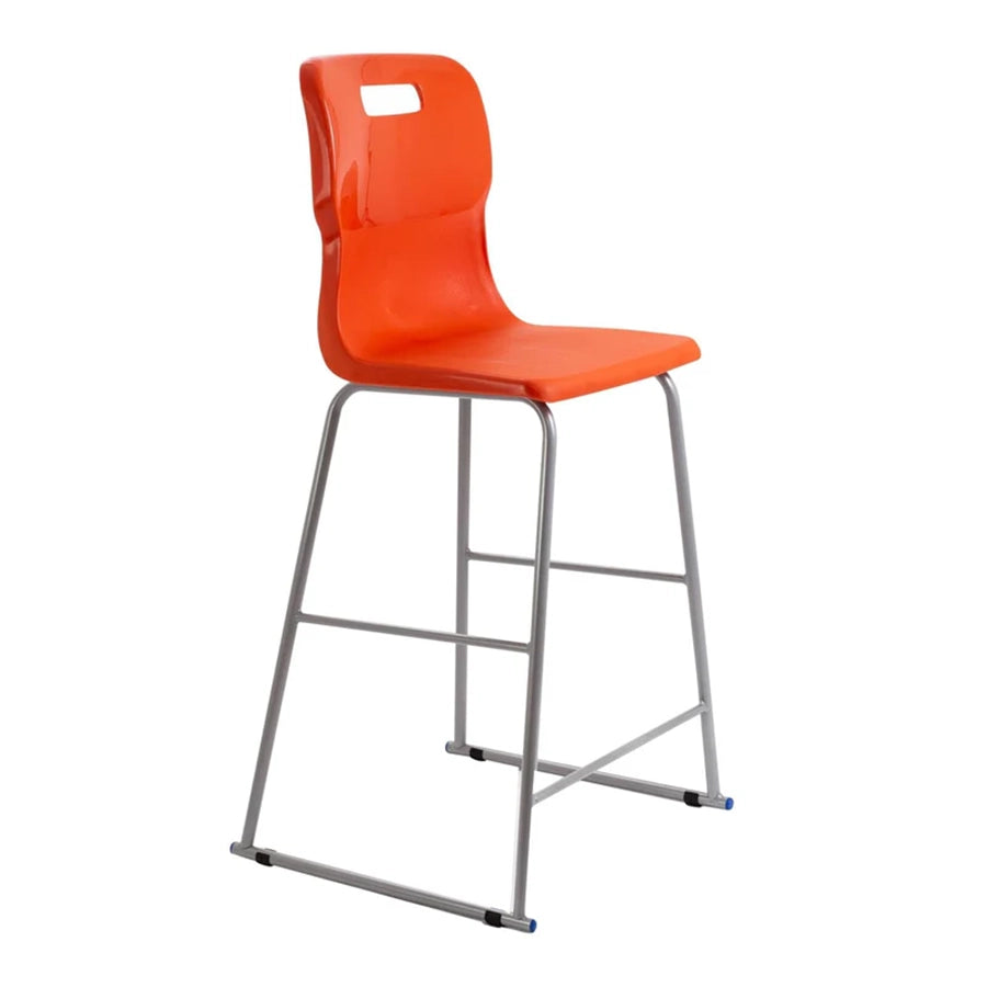 Titan High Chair Steel Frame and Polypropylene Seat Orange SH690mm