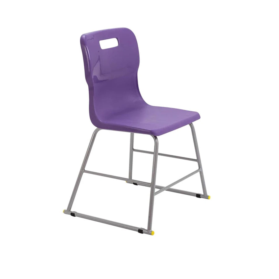 Titan High Chair Steel Frame and Polypropylene Seat Purple SH460mm