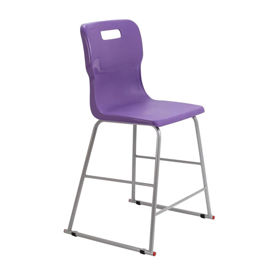 Titan High Chair Steel Frame and Polypropylene Seat Purple SH570mm