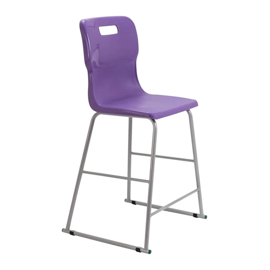 Titan High Chair Steel Frame and Polypropylene Seat Purple SH615mm