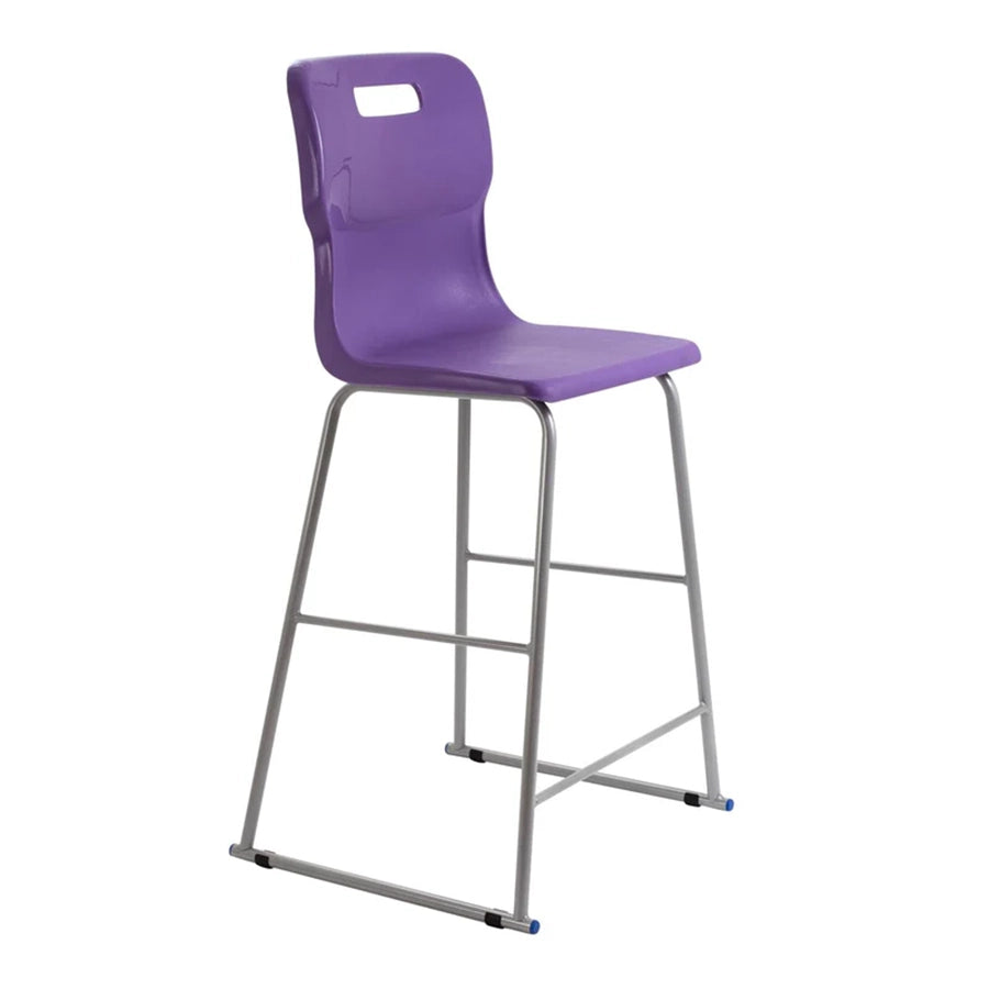 Titan High Chair Steel Frame and Polypropylene Seat Purple SH690mm