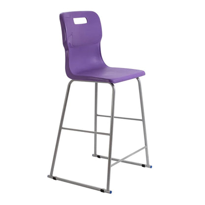 Titan High Chair Steel Frame and Polypropylene Seat Purple SH690mm