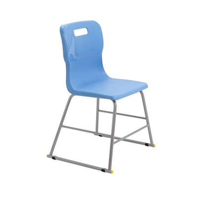 Titan High Chair Steel Frame and Polypropylene Seat Sky Blue SH460mm