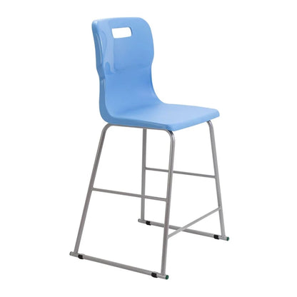 Titan High Chair Steel Frame and Polypropylene Seat Sky Blue SH615mm