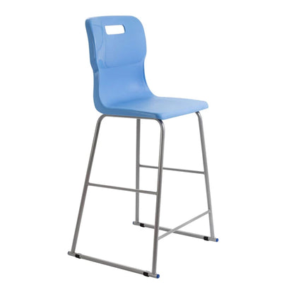 Titan High Chair Steel Frame and Polypropylene Seat Sky Blue SH690mm