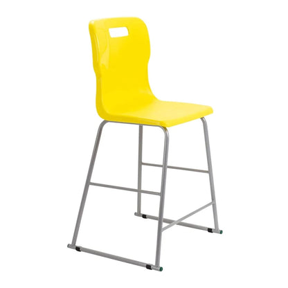 Titan High Chair Steel Frame and Polypropylene Seat Yellow SH615mm